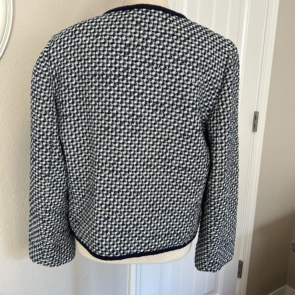 kate spade Black and White Tweed Button Front Jacket - Picture 3 of 5